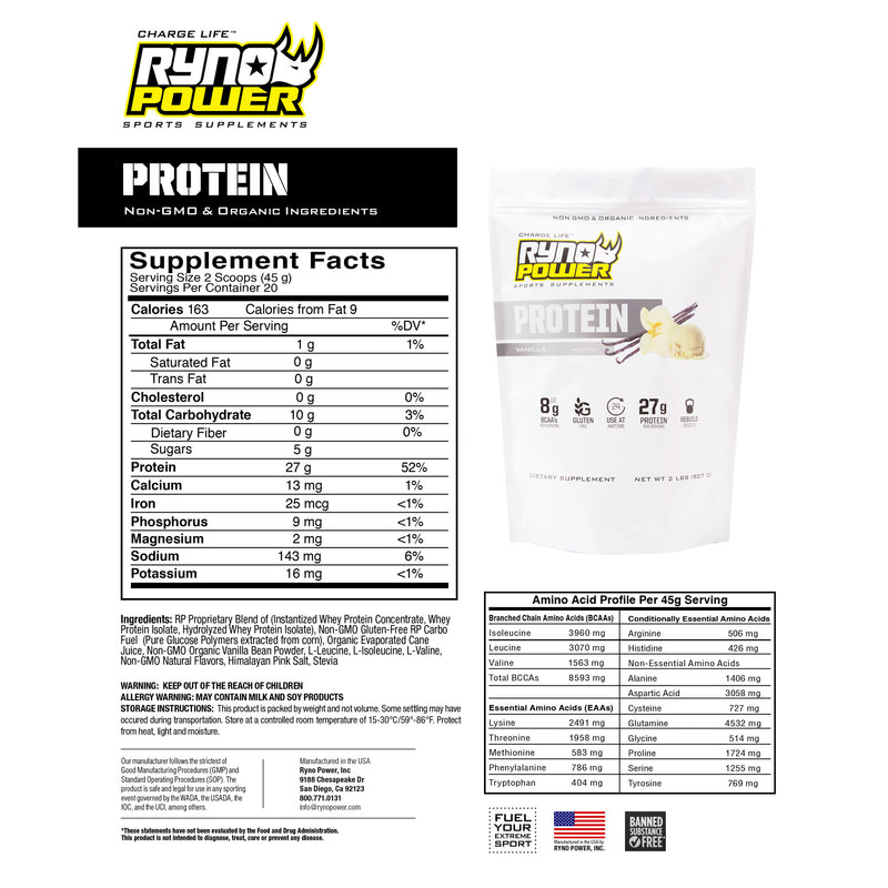 Load image into Gallery viewer, Ryno Power Protein Powder, 2lbs, Vanilla