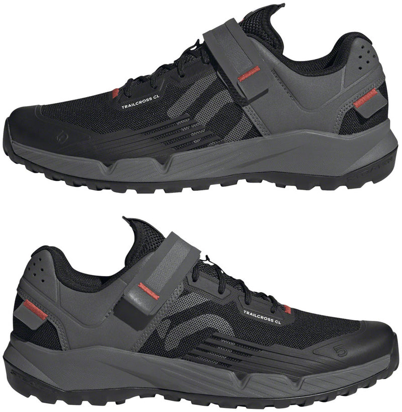 Load image into Gallery viewer, Five Ten Trailcross Mountain Clipless Shoes - Men's, Core Black/Gray Three/Red, 9.5