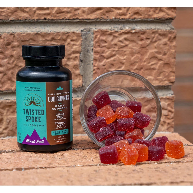 Load image into Gallery viewer, Twisted Spoke CBD CBD Daily Gummies, Mixed Fruit, 30ct