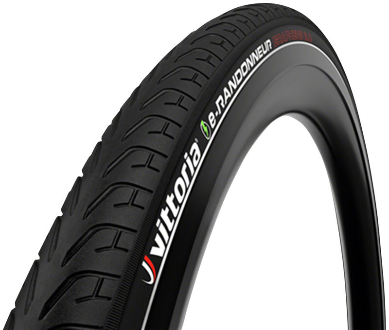 Load image into Gallery viewer, Pack of 2 Vittoria eRandonneur Tire 700x35 Clincher Wire Black/Reflective Touring Hybrid