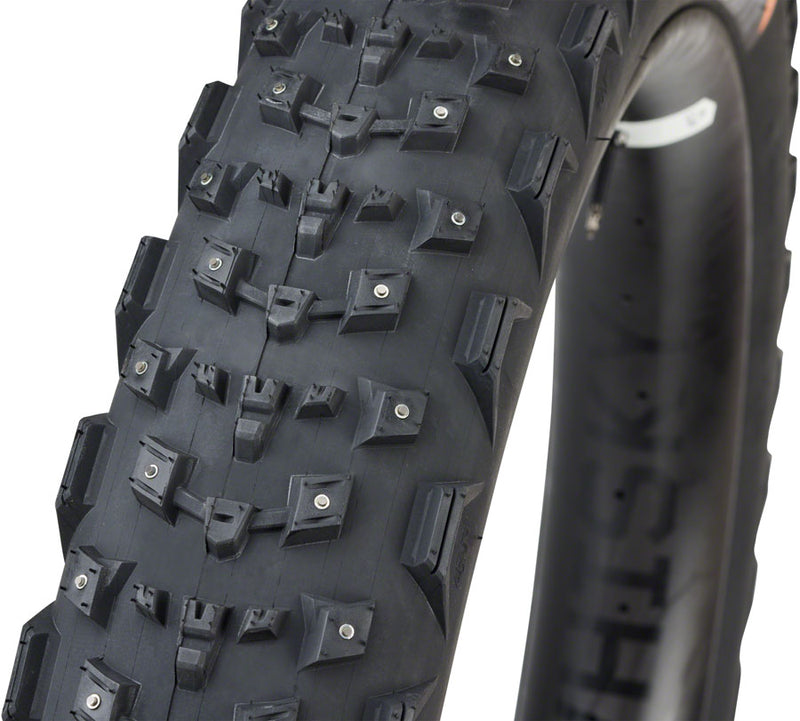 Load image into Gallery viewer, 45NRTH Dillinger 4 Tire - 27.5 x 4.0, Tubeless, Folding, Black, 60 TPI, 168 Carbide Steel Studs