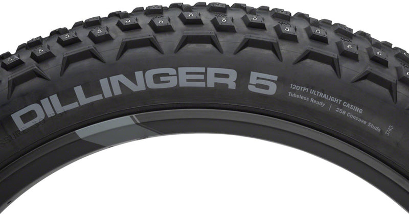 Load image into Gallery viewer, 45NRTH Dillinger 5 Tire 27.5x4.5 Tubeless Folding Black 120tpi Fat MTB