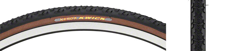 Load image into Gallery viewer, Pack of 2 Kenda Kwick Tire 700 x 30 Clincher Wire Black/Mocha 60tpi