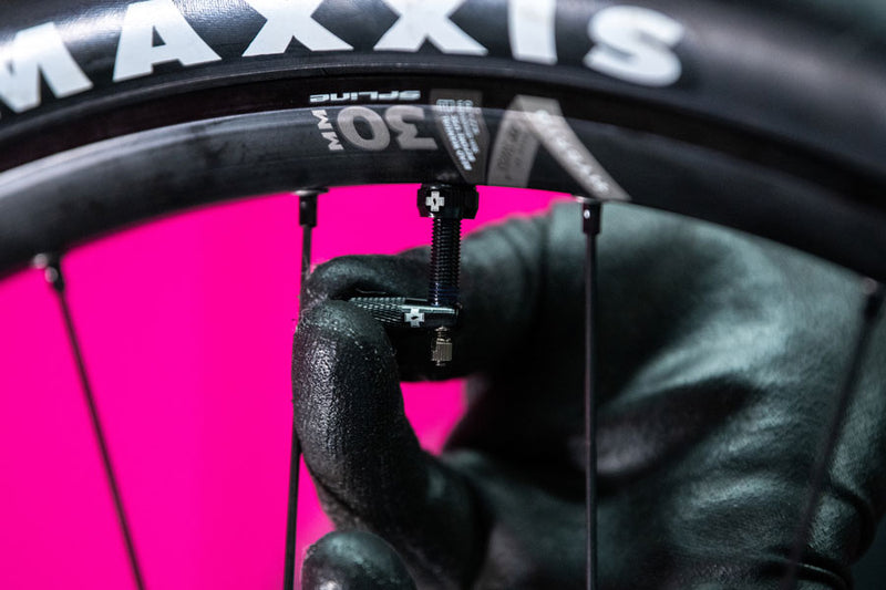 Load image into Gallery viewer, Muc-Off V2 Tubeless Valve Kit - Black, 60mm, Pair 4mm Machined Allen Key Slot