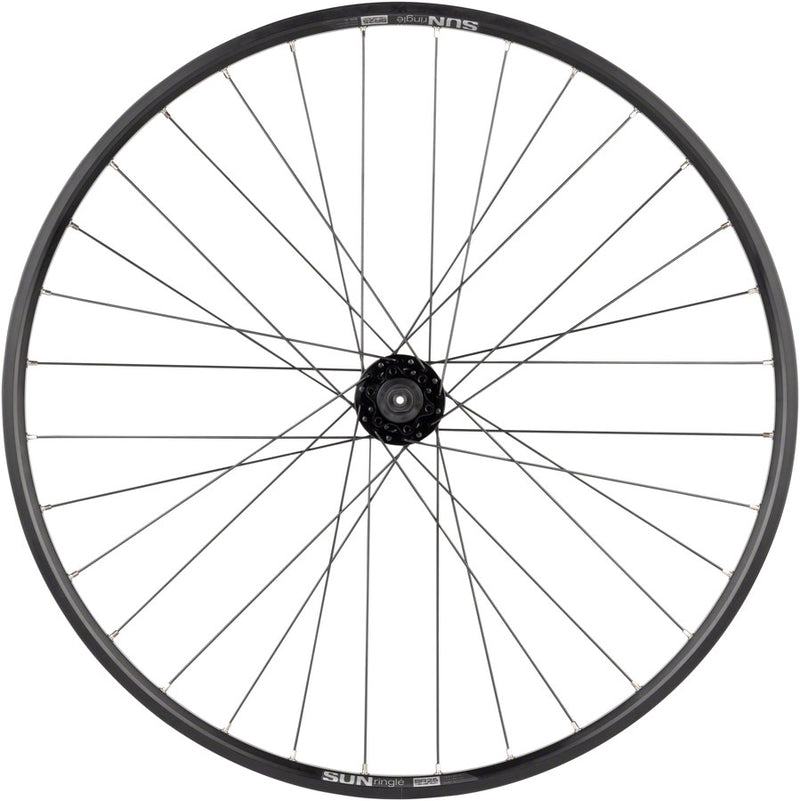 Load image into Gallery viewer, Quality Wheels Value Double Wall Series Disc Rear Wheel - 27.5", QR x 135mm, 6-Bolt, HG, Black, 32H
