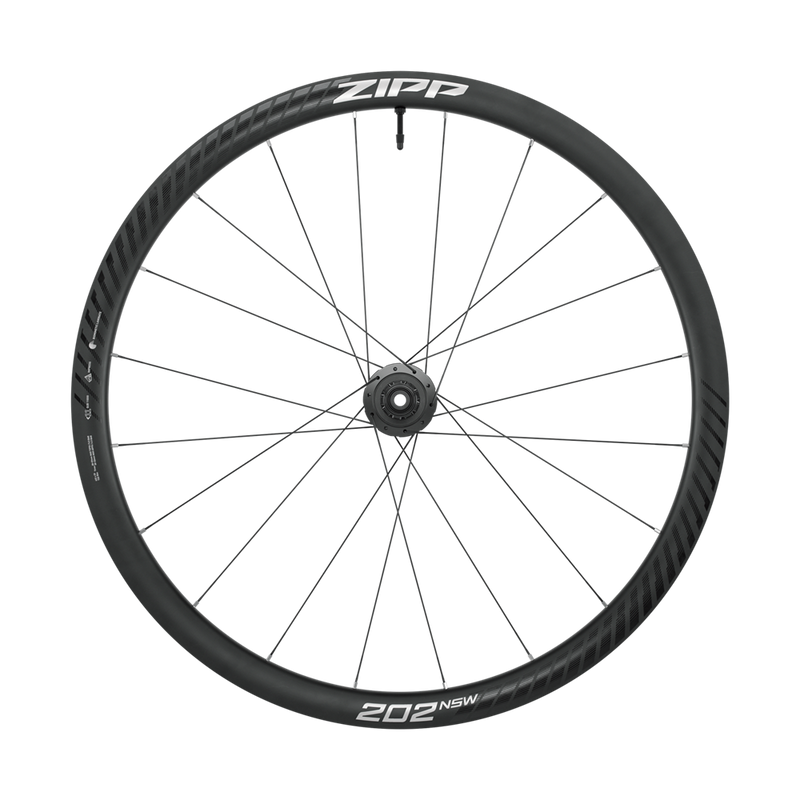 Load image into Gallery viewer, Zipp 202 NSW Rear Wheel - 700, 12 x 142mm, Center-Lock, Tubeless, Carbon, HG 10/11, Black/Dark Gray, 20H, A1
