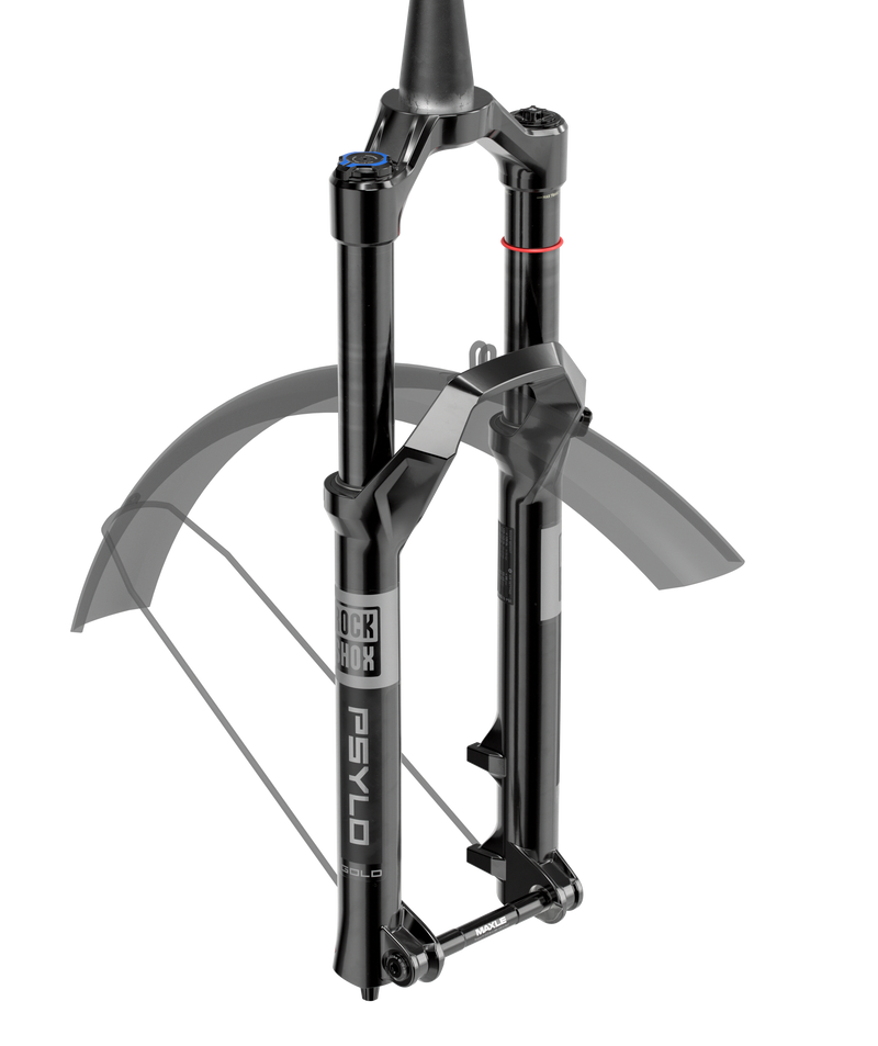 Load image into Gallery viewer, RockShox Psylo Gold A1 Suspension Fork, 27.5'', DebonAir, 130mm, 1-1/8''-1.5'', 15x110mm TA, Rake: 44mm, Black

