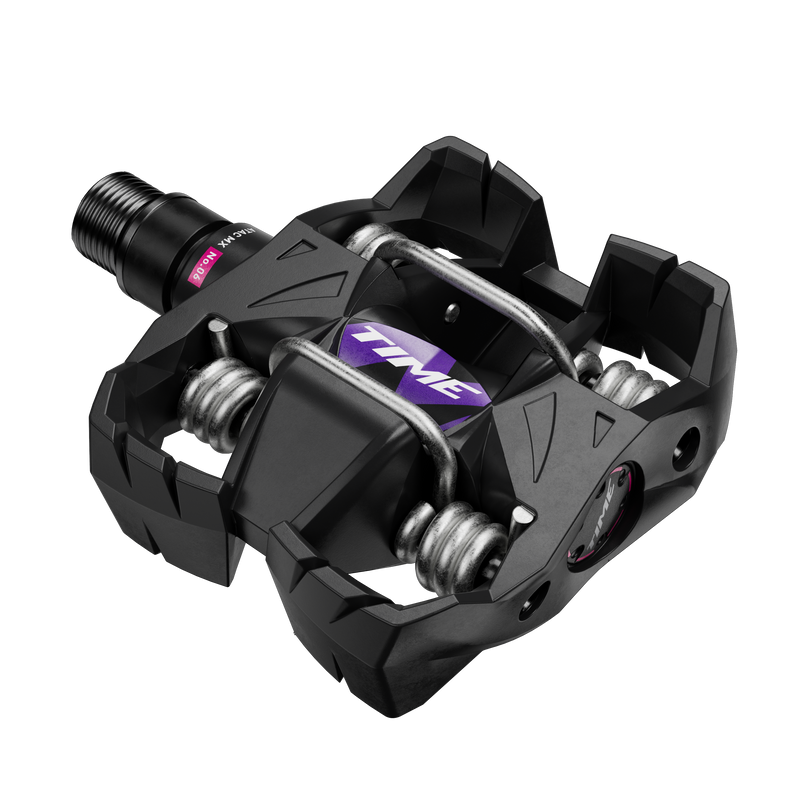Load image into Gallery viewer, Time MX 6 Pedals - Dual Sided Clipless with Platform, Aluminum, 9/16", Black, B1

