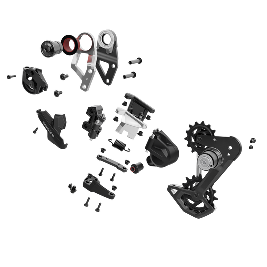 SRAM Eagle 90 T-Type Rear Derailleur - 12-Speed, Long Cage, 52t Max, Full Mount, Aluminum Cage, Black/Silver