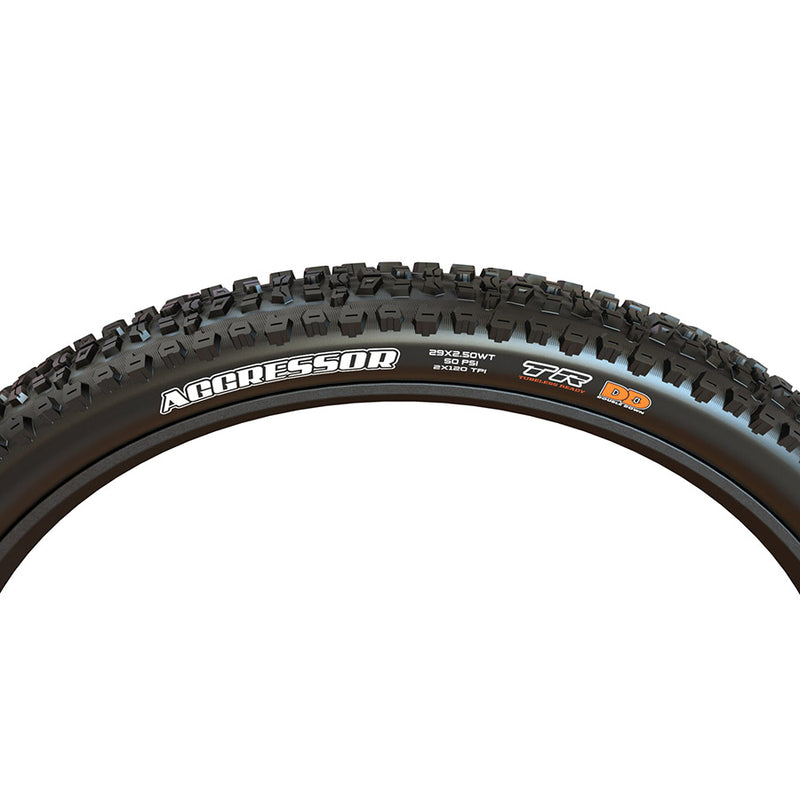 Load image into Gallery viewer, Maxxis Aggressor DC/EXO/TR 26x2.3 Tubeless TPI 60 PSI 60 Black/Black Reflective
