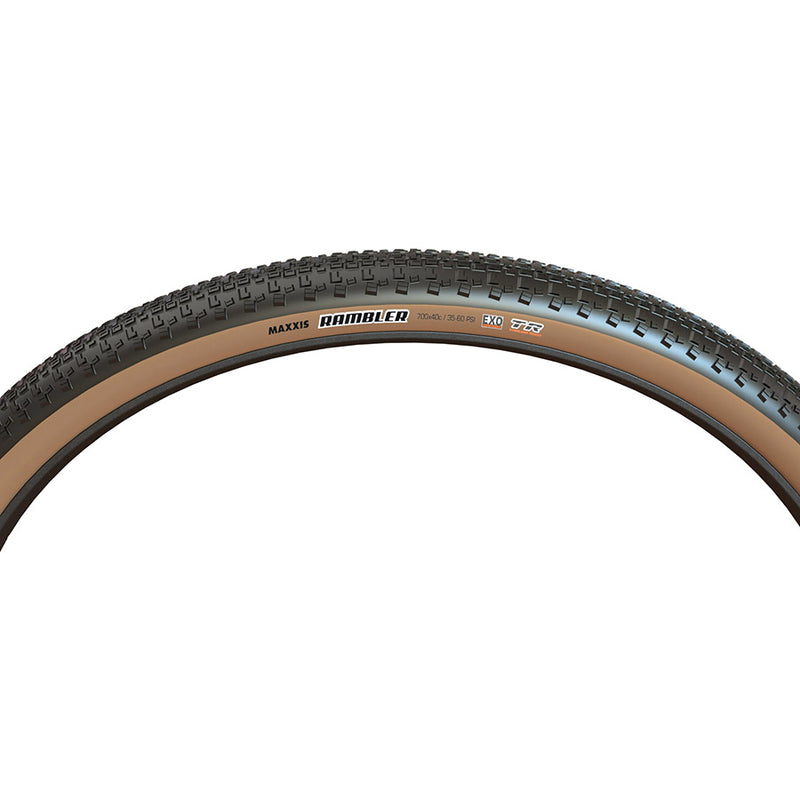 Load image into Gallery viewer, Maxxis Rambler Tire 700 x 40 Tubeless Folding Black/Dark Tan Dual EXO
