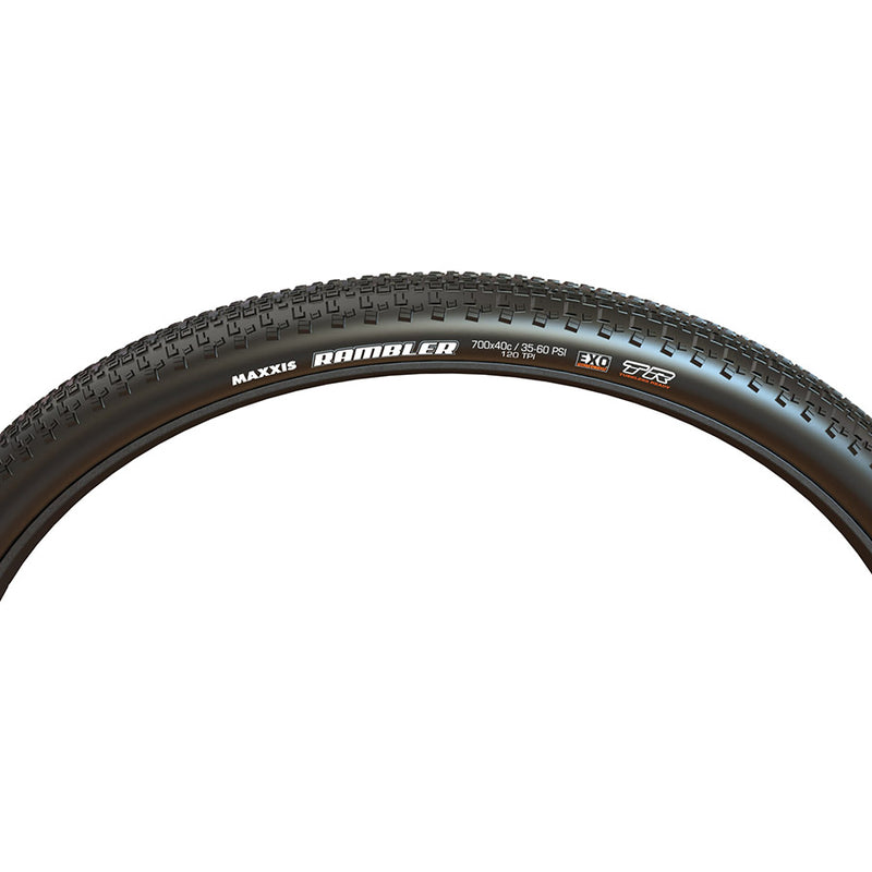 Load image into Gallery viewer, Maxxis Rambler Gravel Tire 700x50C, Folding, Tubeless Ready, HYPR-X, EXO, 120TPI, Black
