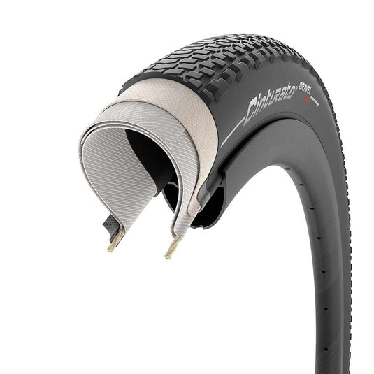 Pirelli Cinturato Gravel H Gravel Tire, 700x40C, Folding, Tubeless Ready, SpeedGrip, 127TPI, Black