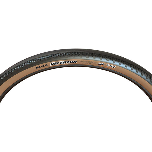 Maxxis Receptor Tire Tubeless, Folding, Black/Dark Tan, Dual, Exo Protect 700x40