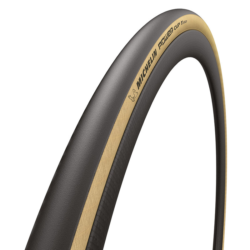 Load image into Gallery viewer, Michelin Power Cup TLR Road Tire, 700x30C, Folding, Tubeless Ready, GUM-X, Tubeless Shield, 4x120, Tanwall
