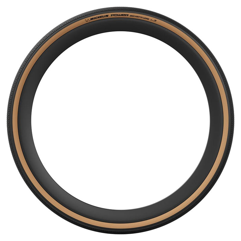 Load image into Gallery viewer, Michelin Power Adventure Classic TS TLR, Gravel Tire, 700x48C, Folding, Tubeless Ready, GUM-X, GUM-X, 3x100TPI, Tanwall
