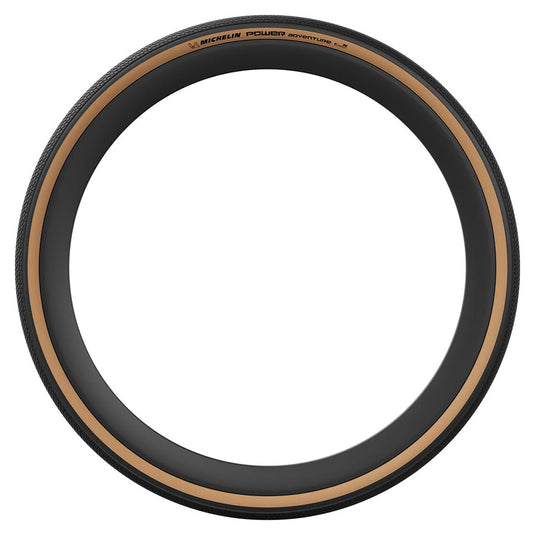 Michelin Power Adventure Classic TS TLR, Gravel Tire, 700x48C, Folding, Tubeless Ready, GUM-X, GUM-X, 3x100TPI, Tanwall