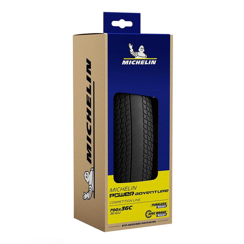 Load image into Gallery viewer, Michelin Power Adventure Classic TS TLR, Gravel Tire, 700x48C, Folding, Tubeless Ready, GUM-X, GUM-X, 3x100TPI, Tanwall
