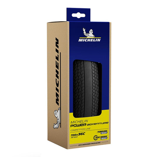 Michelin Power Adventure Classic TS TLR, Gravel Tire, 700x48C, Folding, Tubeless Ready, GUM-X, GUM-X, 3x100TPI, Tanwall