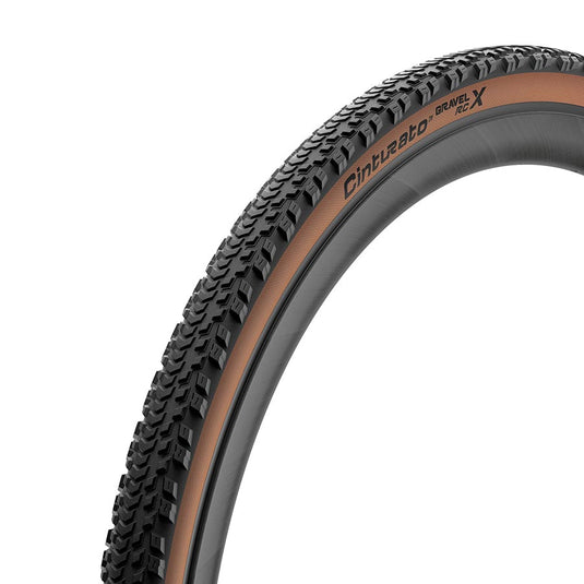 Pirelli Cinturato Gravel RC X, Gravel Tire, 700x40C, Folding, Tubeless Ready, SpeedGrip, TechWALL, 60TPI, Tanwall