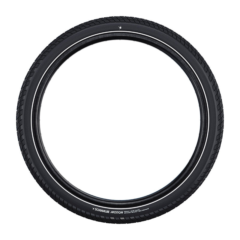 Load image into Gallery viewer, Schwalbe Motion Pick-Up Tire - 20 x 2.35, Clincher, Wire, Black/Reflex, Standard, Super Defense, Addix, E-50
