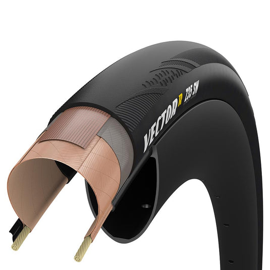 Zipp Goodyear VectorR SW Road Tire, 700x35C, Folding, Tubeless Ready, Dynamic:UHP, R:Shield, Black
