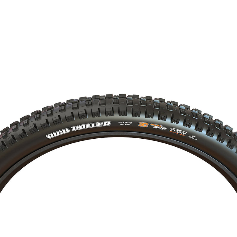 Load image into Gallery viewer, Maxxis High Roller III Mountain Tire, 27.5"x2.40, Folding, Tubeless Ready, 3C Maxx Grip, DH, 120x2TPI, Black
