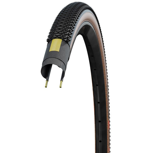 Schwalbe G-One R Pro Gravel Tire, 28x1.70, Folding, Tubeless Ready, Addix Race, V-Guard, 67TPI, Transparent Sidewall