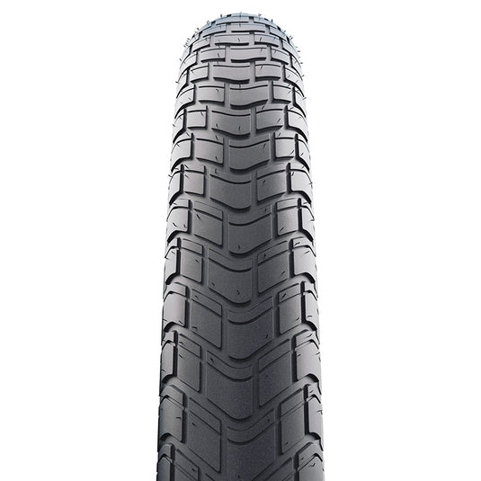 Schwalbe Motion Big Apple Hybrid Tire, 24''x2.00, Wire, Clincher, Addix Green, RaceGuard, Reflex, 67TPI, Black