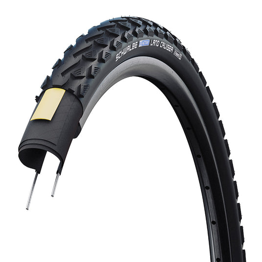 Schwalbe Land Cruiser Hybrid Tire, 29''x1.75, Wire, Clincher, SBC, K-Guard, 50TPI, Black