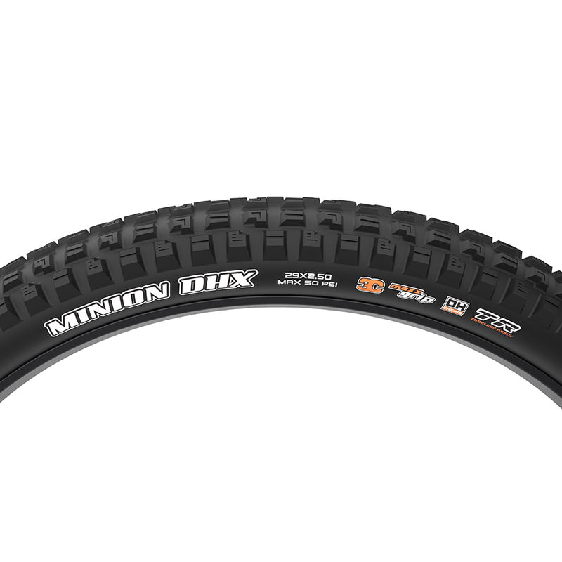 Load image into Gallery viewer, Maxxis Minion DHX Mountain Tire, 29"x2.50, Folding, Tubeless Ready, 3C Maxx Grip, DH, 120x2TPI, Black
