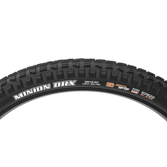Maxxis Minion DHX Mountain Tire, 29"x2.50, Folding, Tubeless Ready, 3C Maxx Grip, DH, 120x2TPI, Black