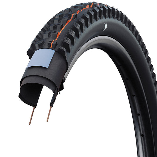 Schwalbe Tacky Chan Race Pro Mountain Tire, 29x2.40, Folding, Clincher, Soft, Diagonal, 67TPI, Black