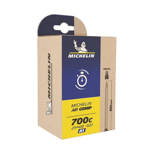 Michelin Aircomp Ultralight Butyl, Tube, Presta, Length: 48mm, 700C, 33-46C