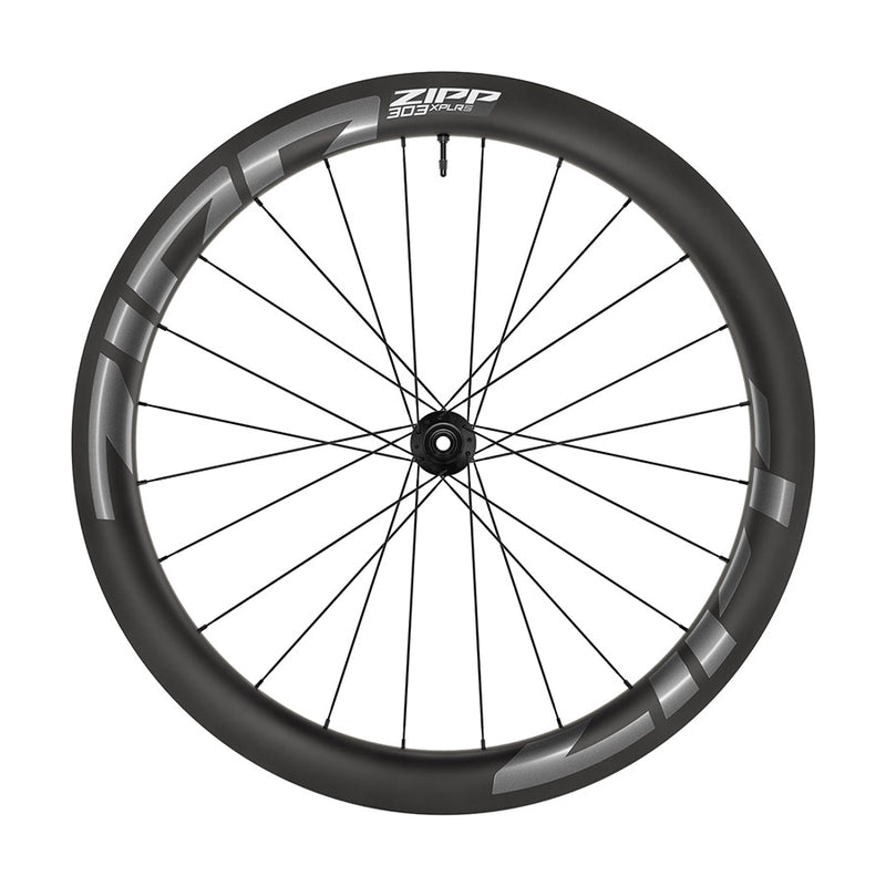 Load image into Gallery viewer, Zipp 303 XPLR S B1 Wheel Front, 700C / 622, Holes: 24, 12mm TA, 100mm, Disc Center Lock, Dark Grey Graphic B1
