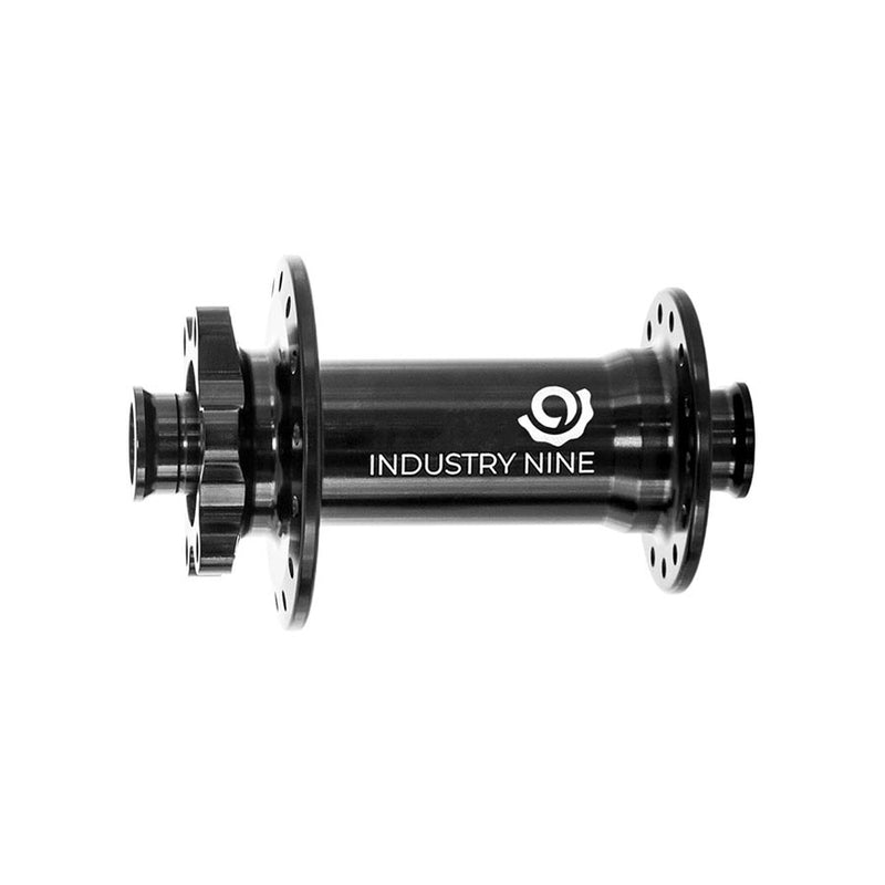 Load image into Gallery viewer, Industry Nine 1/1 Classic Boost 6B, Disc Hub, Front, 28H, 15mm TA, 110mm Boost, Black
