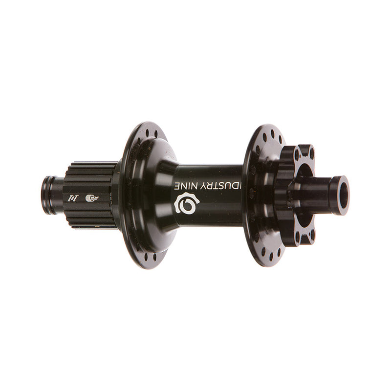 Load image into Gallery viewer, Industry Nine 1/1 Classic Boost 6B, Disc Hub, Rear, 32H, 12mm TA, 148mm, Shimano Micro Spline, Black
