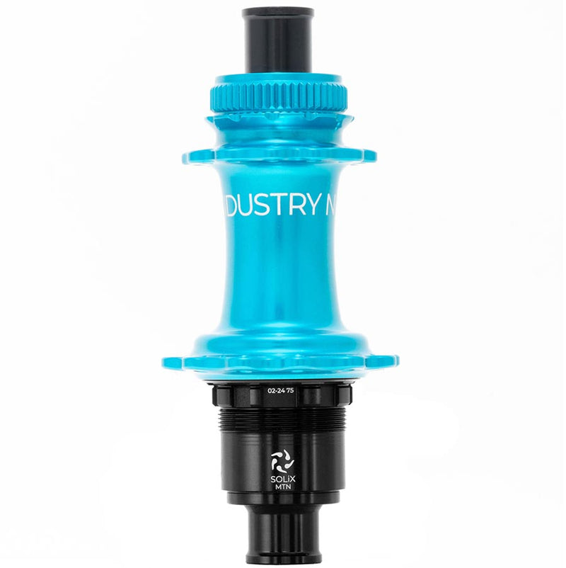 Load image into Gallery viewer, Industry Nine Solix M Classic Rear MS, Disc Hub, Rear, 28H, 12mm TA, 148mm, Shimano Micro Spline, Turquoise
