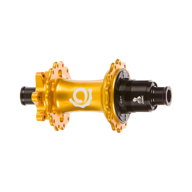 Load image into Gallery viewer, Industry Nine Hydra 2 Boost XD, Disc Hub, Rear, 28H, 12mm TA, 148mm, SRAM XD, Gold
