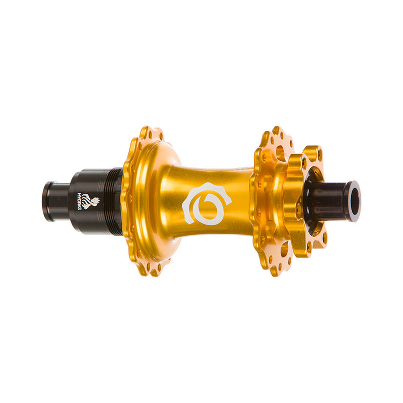 Load image into Gallery viewer, Industry Nine Hydra 2 Boost XD, Disc Hub, Rear, 28H, 12mm TA, 148mm, SRAM XD, Gold
