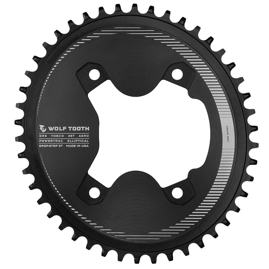 Wolf Tooth Drop-Stop ST 42T Asymmetric 110 BCD Chainring for Shimano GRX