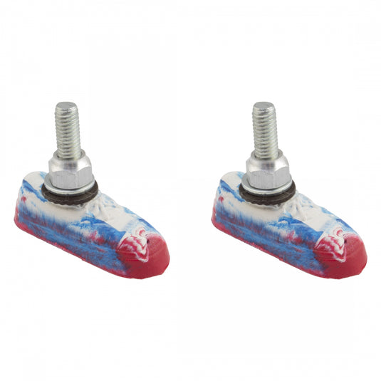 Pack of 2 Kool-Stop Vans Shoes Caliper Brake Pads Threaded Post Swirl