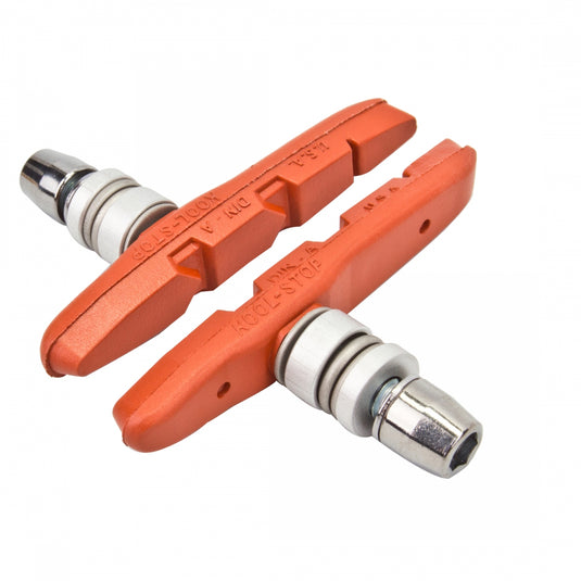 2 Pack Kool-Stop Thinline V-Brake Pads One Piece Threaded Post Salmon Compound