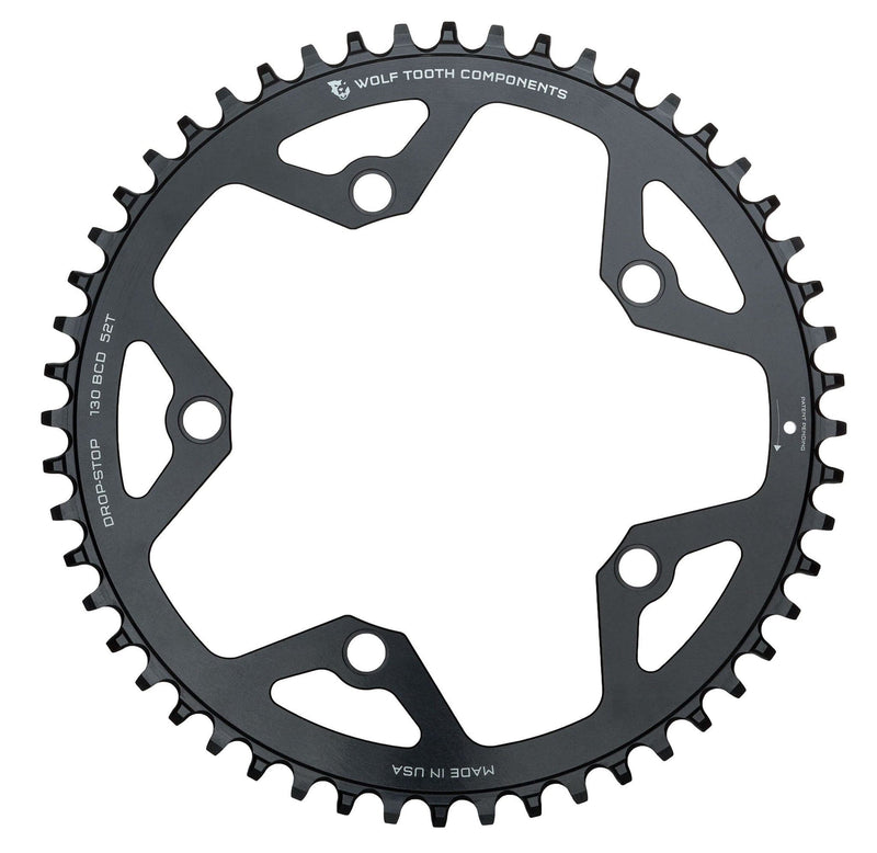 Load image into Gallery viewer, Wolf Tooth Chainring 44t 130 BCD 5-Bolt 10/11/12-Spd Alloy Blk Road Cyclocros
