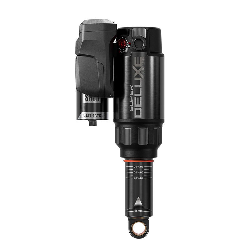 Load image into Gallery viewer, RockShox Super Deluxe FLT Attendant D1, Rear shock, 205x60, Shaft Eyelet: Trunnion, Body Eyelet: No Bushing - 90 Deg
