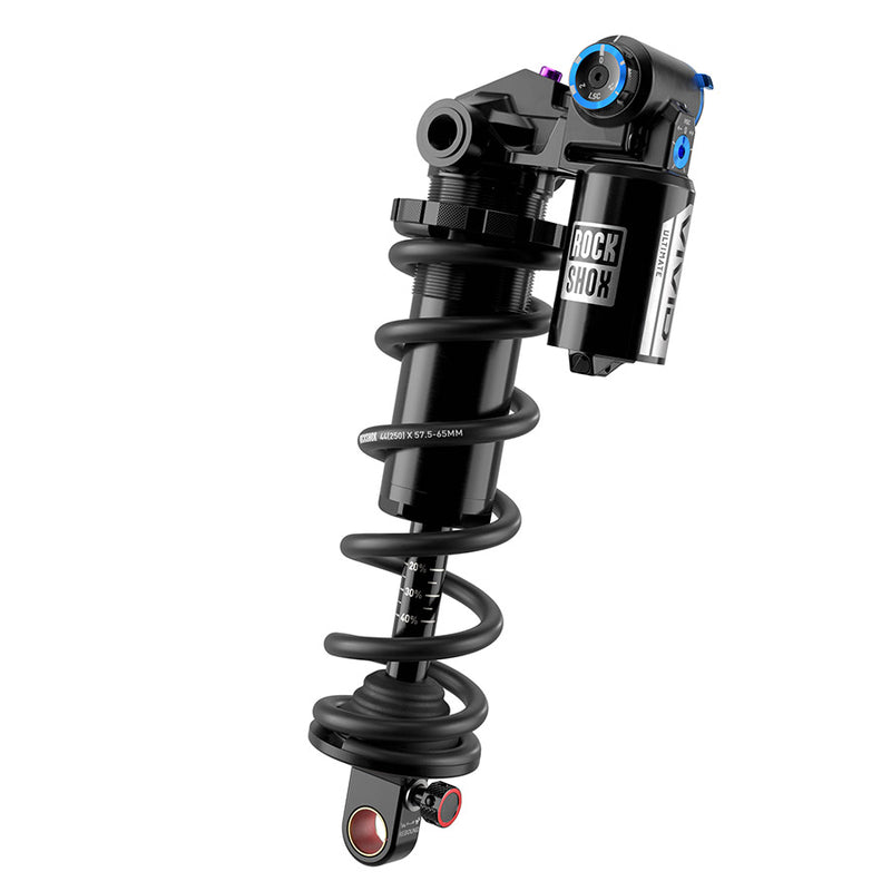 Load image into Gallery viewer, RockShox Vivid Coil Ultimate D1, Rear shock, 205x65, Shaft Eyelet: Standard, Body Eyelet: Standard, Reb55/Comp34,
