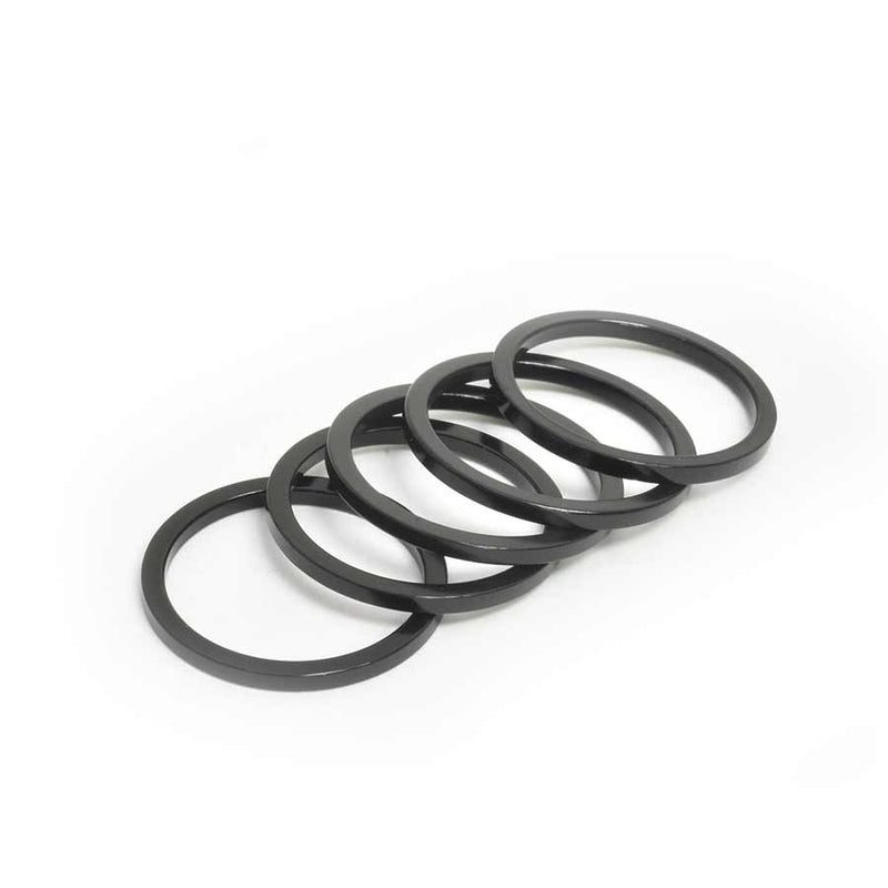 Load image into Gallery viewer, Wheels Manufacturing Headset Spacer, 1-1/8'', Height: 2.5mm, Aluminum, Black, 5pcs
