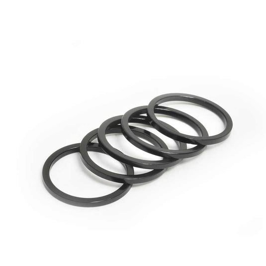 Wheels Manufacturing Headset Spacer, 1-1/8'', Height: 2.5mm, Aluminum, Black, 5pcs