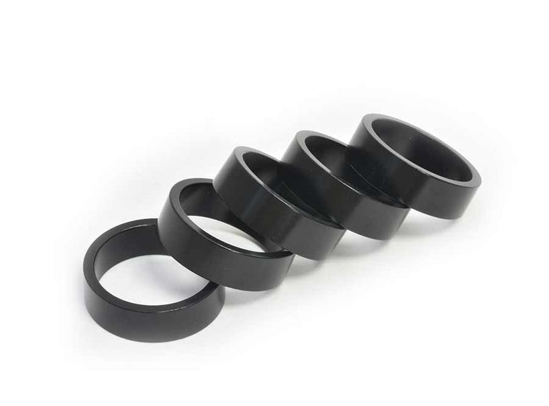 Load image into Gallery viewer, Wheels Manufacturing Headset Spacer, 1-1/8'', Height: 10mm, Aluminum, Black, 5pcs
