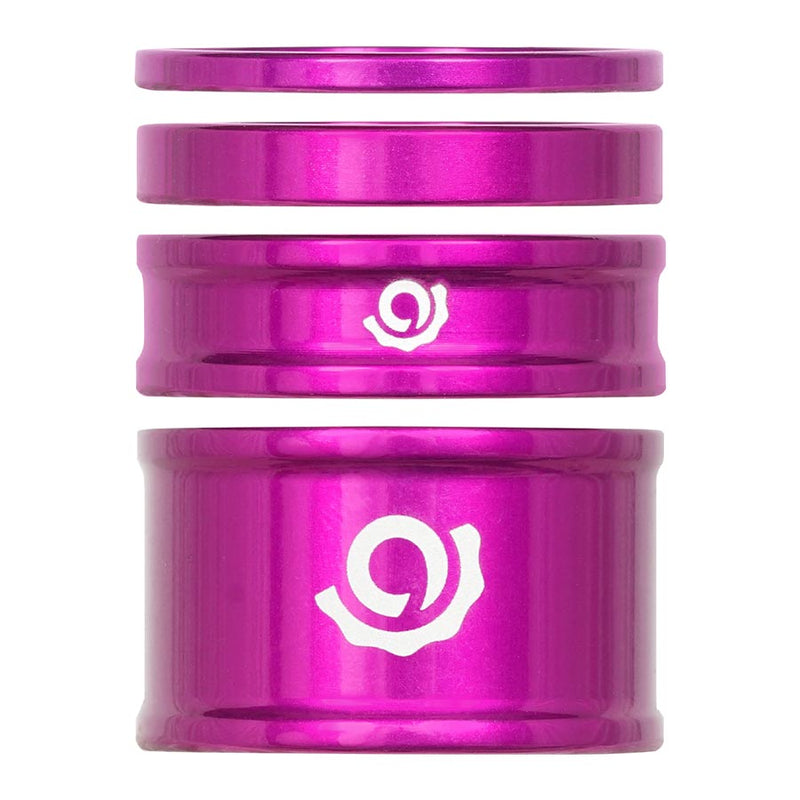 Load image into Gallery viewer, Industry Nine iRiX Headset Spacer Kit, 1-1/8'', Height: 2.5mm/5mm/10mm/20mm, Aluminum, Purple
